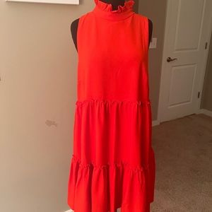 Tomato red Anthropologie dress with tags